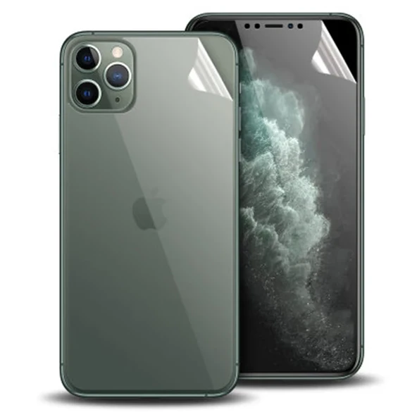 İPhone 11 Pro Max 6.7 Film Ön Arka Full Koruyucu Membran Nano Hidrojel Koruyucu Set-(5775) ürün görseli 1