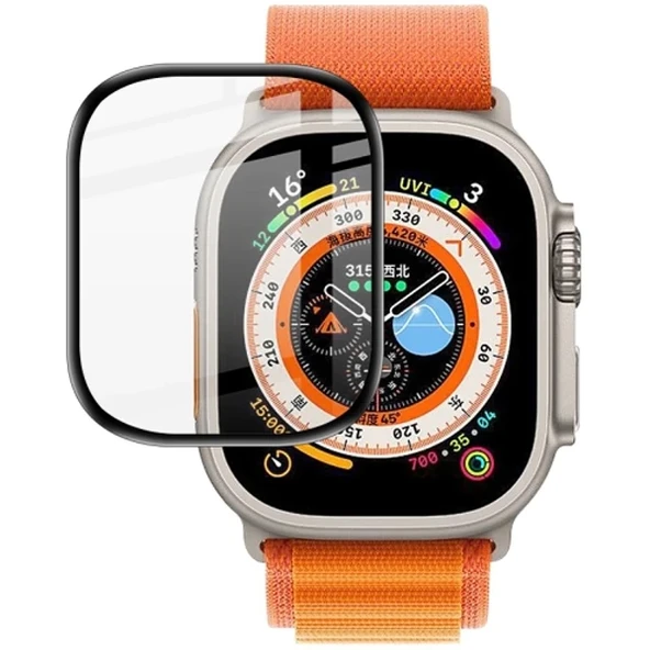 Apple Watch Ultra 49mm 3D Full Kaplama Ekran Koruyucu PET+PMMA-(5775) ürün görseli 1