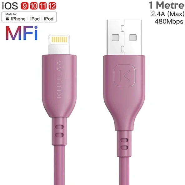 KUULAA 1M MFI Sertifikalı İPhone Usb Şarj  kablosu-(5775) ürün görseli 1