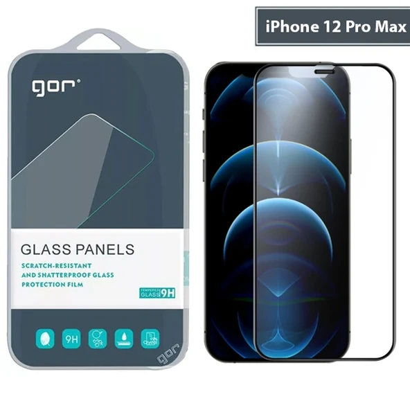 GOR iPhone 12 Pro Max 9D Hardening Tempered Full Cam Ekran Koruyucu-(5775) ürün görseli 1
