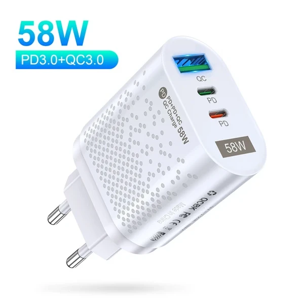 USLİON PD 58W USB + Type-c Hızlı Şarj Başlığı-(5775) ürün görseli 1