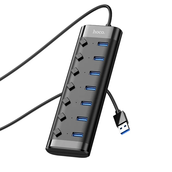 Hoco HB40 7xUSB 2.0 Anahtarlı USB Hızlı Şarj ve Veri Okuyucu-(5775) ürün görseli 1