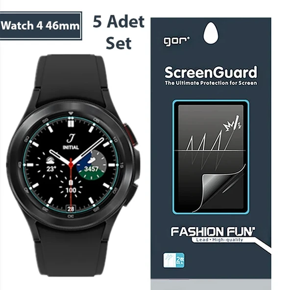 Gor Sm Galaxy Watch 4 46mm Darbe Emici Ekran Koruyucu 5 Adet Set-(5775) ürün görseli 1