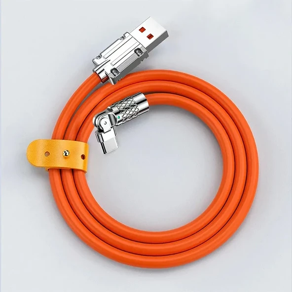 ALLY 180° Dönebilen USB To Type-C 120W Hızlı Şarj Kablosu 1 Metre-(5775) ürün görseli 1