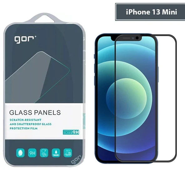 GOR iPhone 13 Mini 5.4 9D Hardening Tempered Full Cam Ekran Koruyucu-(5775) ürün görseli 1