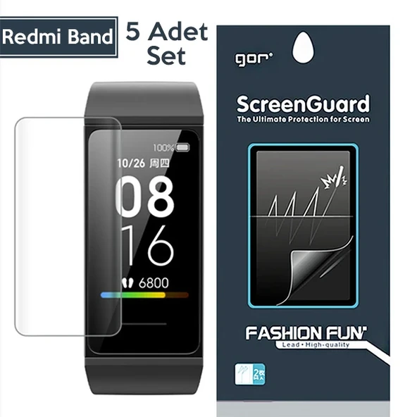 GOR Xiaomi Mi Band 5-4 Akıllı Bileklik Ekran Koruyucu  5 ADET SET-(5775) ürün görseli 1