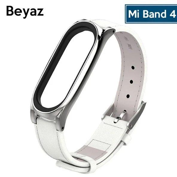 Mijobs Xiaomi Mi Band 5-4  Pu Deri Kayış Kordon-(5775) ürün görseli 1