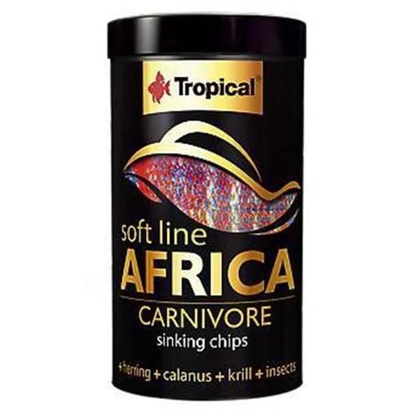 Tropical Softline Africa Carnivore Afrika Balıkları İçin Batan Yumuşak Taneli Cips Balık Yemi 100 Ml 52 Gr ürün görseli 1