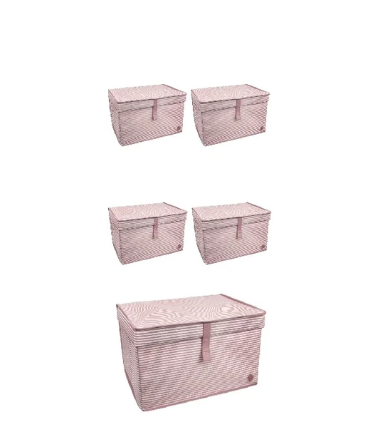 Düzenleyici Kutu Organizer Cırtlı Saklama Hurç Maxi Boy 30cm X 40cm X 50cm (5 Adet) ürün görseli 1