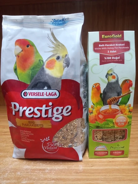 Versele Laga SULTAN CENNET PARAKET YEMİ 1 KG+1 PAKET EUROGOLD BALLI PARAKET KRAKERİ+1 ADET KALAMAR KEMİĞİ ürün görseli 1