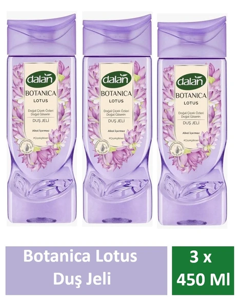 Dalan Duş Jeli Botanica Lotus 450 Ml x 3 Adet ürün görseli 1