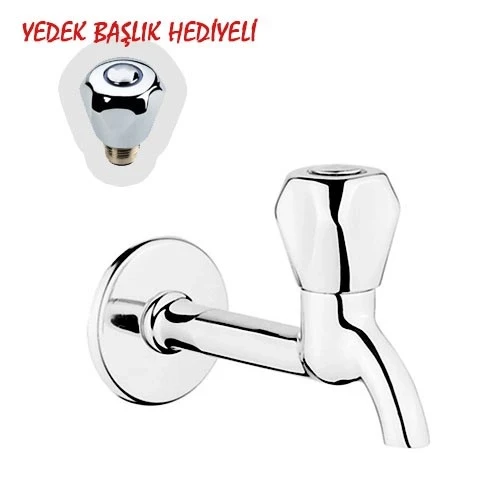 Klasik Uzun Musluk + Musluk Kapak Takımı Hediyeli ürün görseli 1
