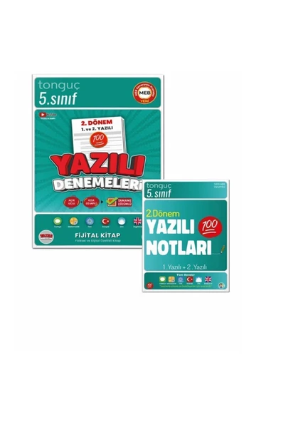 Tonguç 5.Sınıf Tüm Dersler 2.Dönem Yazılı Notlar ürün görseli 1