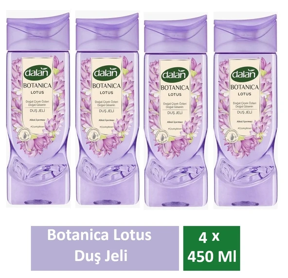 Dalan Duş Jeli Botanica Lotus 450 Ml x 4 Adet ürün görseli 1