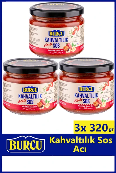 Burcu Kahvaltılık Sos Acı 320 gr x 3 Adet ürün görseli 1