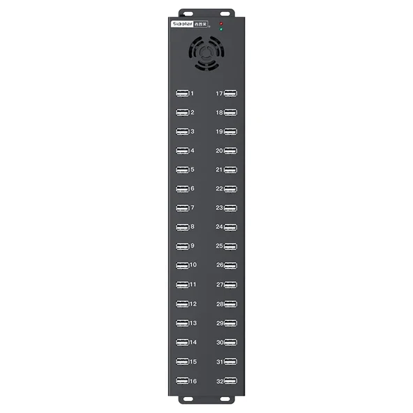 SİPOLAR A-832 240W 32 Port Fanlı LED USB 2.0 Hub Çoklayıcı Metal ürün görseli 1