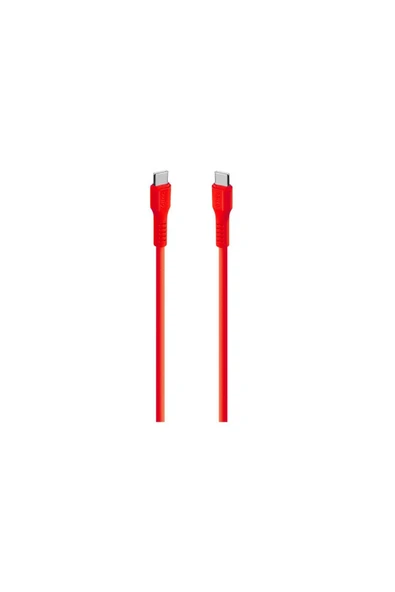 ttec USB-C - USB-C 120cm 60W PD/QC Hızlı Şarj/Data Kablosu Neon Kırmızı ürün görseli 1