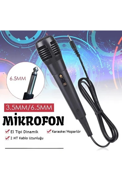 Karaoke Mikrofon Kablolu Mikrofon 6.5 Mm Karaoke Mikrofonu ürün görseli 1