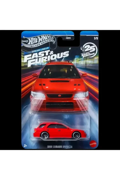 Fast and Furious 1999 Subaru Impreza Silver Series Diecast Araba ürün görseli 1