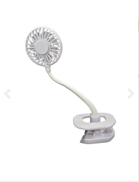 Portatif Işıklı Mini Klipsli Fan - Resim 4