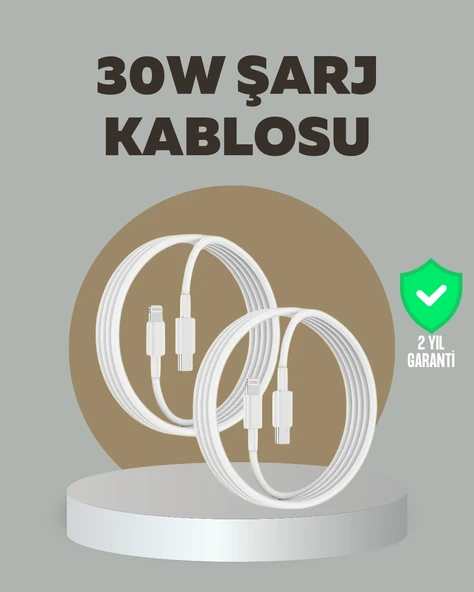 İphone İpad Airpods Uyumlu 30w Type-c To Lightning Kablo ürün görseli 1