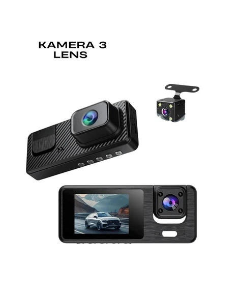 1080p 3 Kameralı Araç Dvr -Q301 ürün görseli 1