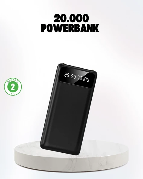 Çoklu Güvenlik Korumalı 20.000 Mah Powerbank Fener Özellikli ürün görseli 1