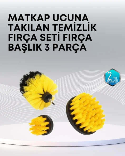 3’lü Matkap Ucu Temizlik Fırçası Seti Çok Amaçlı ürün görseli 1
