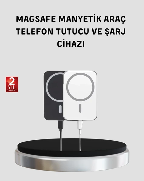 Magsafe Uyumlu Kablosuz Powerbank – Güçlü Mıknatıs, Hızlı Şarj, Kompakt Tasarım ürün görseli 1