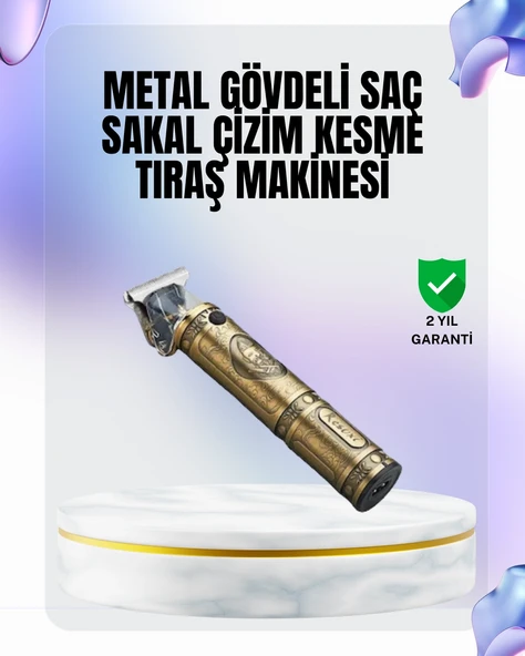 4 Kılavuz Taraklı Profesyonel Saç Ve Sakal Kesme Makinesi ürün görseli 1
