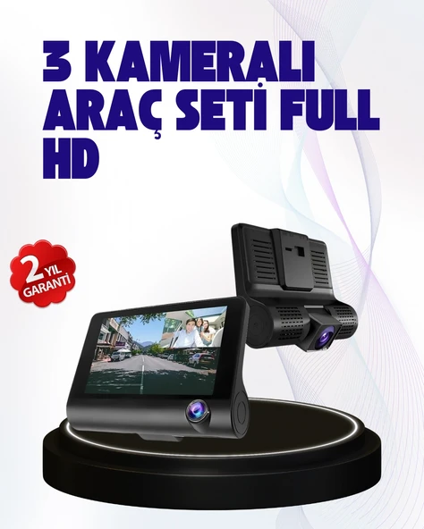 170° Geniş Açılı Araç Kamerası – 4.0” Ips Ekranlı Full Hd Dvr ürün görseli 1