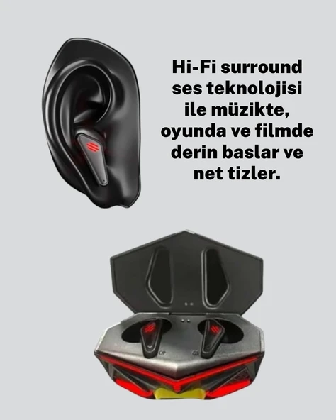 Led Işıklı Kablosuz Bluetooth 5.0  Kulaklık - Resim 4