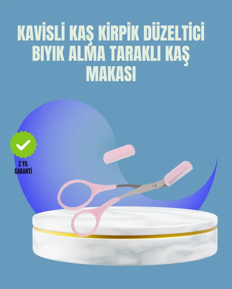 Tarak Ve Fırça Başlıklı Kaş Şekillendirme Makası ürün görseli 1