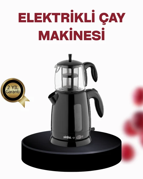 Cam Demlikli 20 Bardak Kapasiteli Elektrikli Çaycı ürün görseli 1
