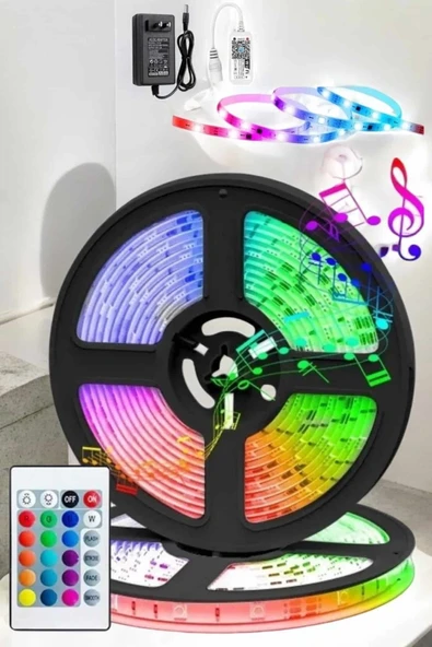 Led Işık 5 Metre Şerit Led Rgb Işıklı - Resim 2