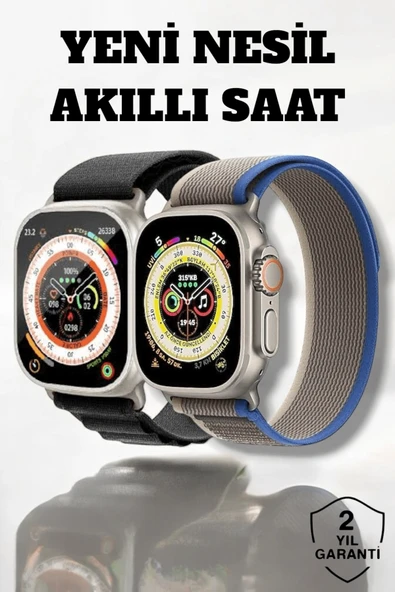 49mm Ekranlı, Kan Basıncı Ve Adımsayar Özellikli Bluetooth Akıllı Saat ürün görseli 1