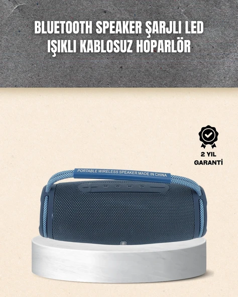 Hafif Ve Dayanıklı Renkli Işıklı Taşınabilir Müzik Hoparlörü ürün görseli 1