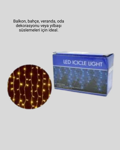 Saçaklı 4 Metre Perde Led - Resim 2