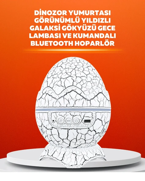 Dinozor Yumurtası Tasarımlı Projektörlü Gece Lambası ürün görseli 1