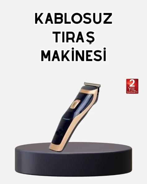 Profesyonel Şarjlı Saç Ve Sakal Kesme Makinesi – Unisex, 12 Mm Ayarlanabilir Başlık ürün görseli 1
