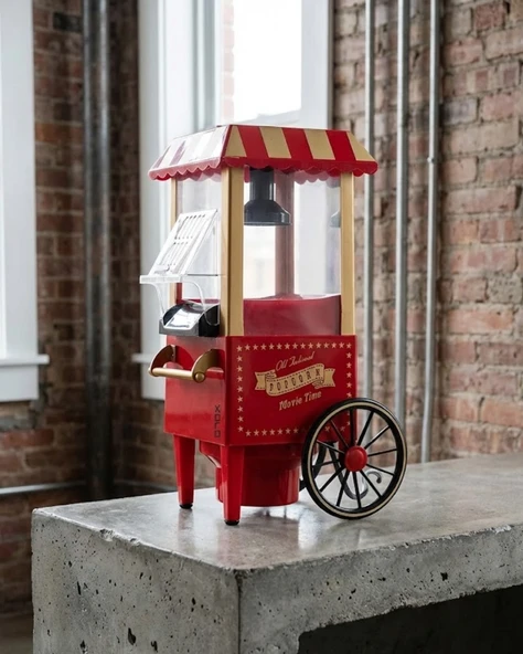 Nostaljik Tasarımlı Yağsız Mısır Patlatma Makinesi ürün görseli 1