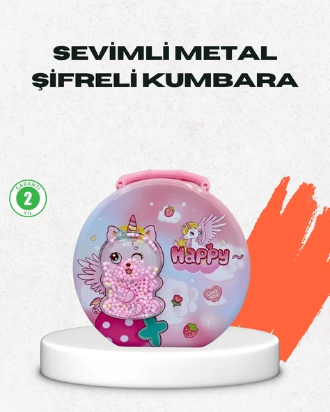 Mini Çocuk Para Kasası Güvenli Kilitli Birikim Kutusu ürün görseli 1