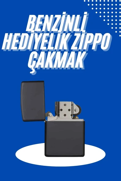 Doldurulabilir Siyah Benzinli Çakmak Metalik ürün görseli 1