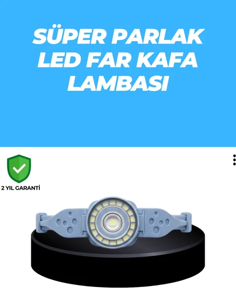 Uzun Pil Ömürlü Kamp Ve Dağcılık Kafa Lambası ürün görseli 1