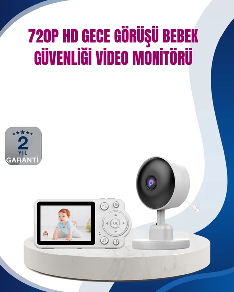 Bebek Monitörü Cry Detection Ve Hd Gece Görüş Destekli ürün görseli 1