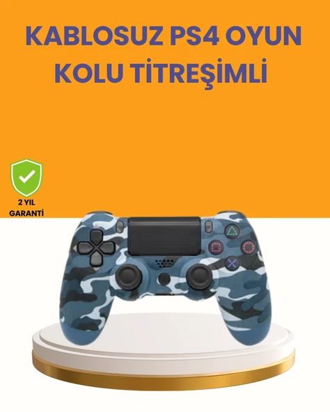 Ps4 Kablosuz Oyun Kolu Gecikmesiz Bağlantılı Ergonomik Tasarımlı ürün görseli 1