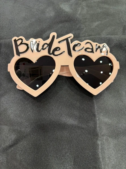 Bekarlığa Veda Team Bride Kalpli Parti Gözlüğü 1 Adet ürün görseli 1