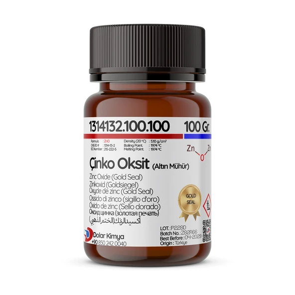 Çinko Oksit - 100 Gram (Altın Mühür,Kozmetik Tip,Mikronize,Zinc Oxide) ürün görseli 1