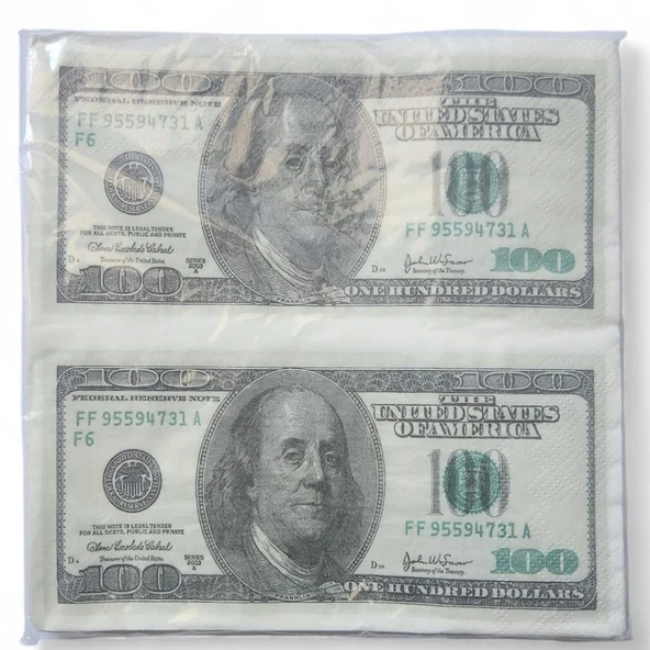 100 Dolar Şekilli Kağıt Peçete ürün görseli 1