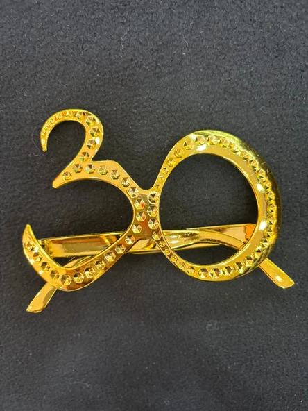 Gold Renk 30 Yaş Parti Gözlüğü 1 Adet ürün görseli 1